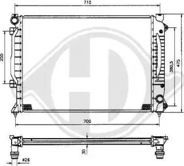 Diederichs 8101155 - Radiators, Motora dzesēšanas sistēma ps1.lv