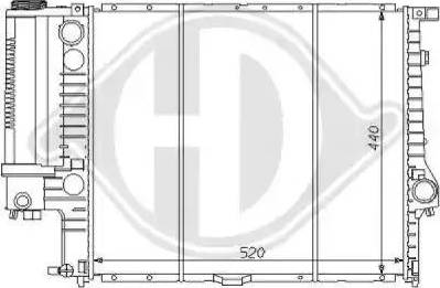 Diederichs 8102107 - Radiators, Motora dzesēšanas sistēma ps1.lv