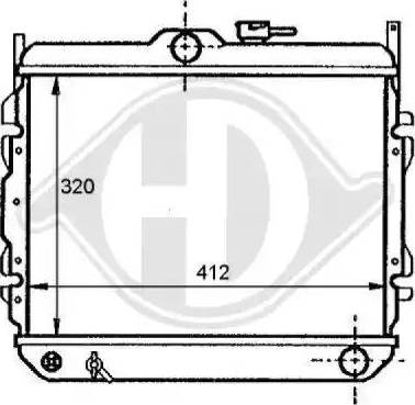 Diederichs 8112108 - Radiators, Motora dzesēšanas sistēma ps1.lv