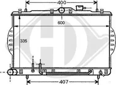 Diederichs 8112107 - Radiators, Motora dzesēšanas sistēma ps1.lv