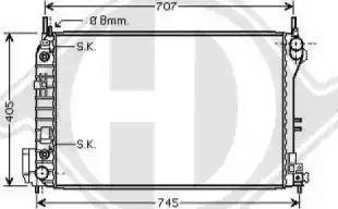 Diederichs 8182508 - Radiators, Motora dzesēšanas sistēma ps1.lv