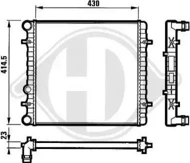 Diederichs 8134103 - Radiators, Motora dzesēšanas sistēma ps1.lv