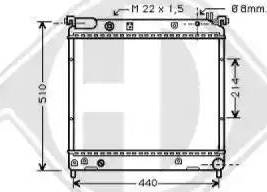 Diederichs 8136112 - Radiators, Motora dzesēšanas sistēma ps1.lv