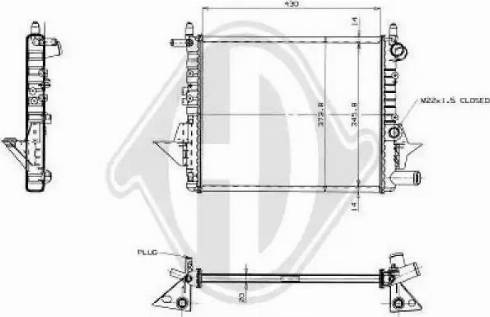 Diederichs 8129196 - Radiators, Motora dzesēšanas sistēma ps1.lv