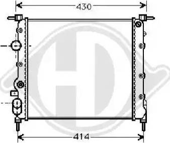 Diederichs 8129192 - Radiators, Motora dzesēšanas sistēma ps1.lv