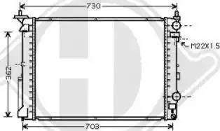 Diederichs 8129249 - Radiators, Motora dzesēšanas sistēma ps1.lv