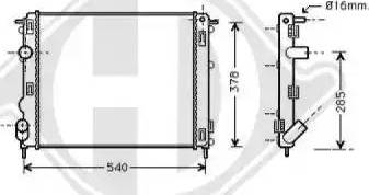 Diederichs 8129207 - Radiators, Motora dzesēšanas sistēma ps1.lv