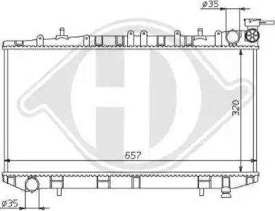 Diederichs 8124157 - Radiators, Motora dzesēšanas sistēma ps1.lv