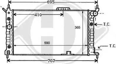 Diederichs 8125187 - Radiators, Motora dzesēšanas sistēma ps1.lv