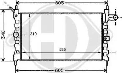 Diederichs 8125175 - Radiators, Motora dzesēšanas sistēma ps1.lv