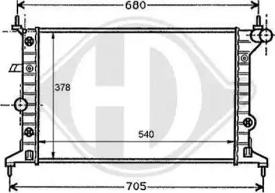 Diederichs 8125205 - Radiators, Motora dzesēšanas sistēma ps1.lv