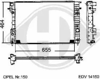 Diederichs 8125224 - Radiators, Motora dzesēšanas sistēma ps1.lv