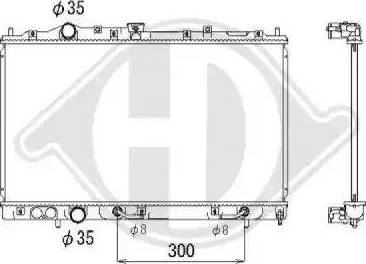 Diederichs 8123124 - Radiators, Motora dzesēšanas sistēma ps1.lv