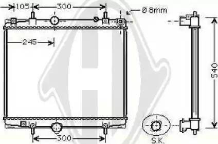 Diederichs 8349704 - Radiators, Motora dzesēšanas sistēma ps1.lv