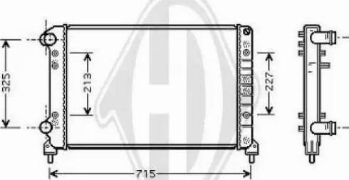 Diederichs 8348505 - Radiators, Motora dzesēšanas sistēma ps1.lv