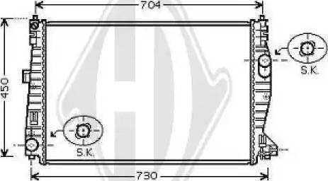 Diederichs 8305202 - Radiators, Motora dzesēšanas sistēma ps1.lv