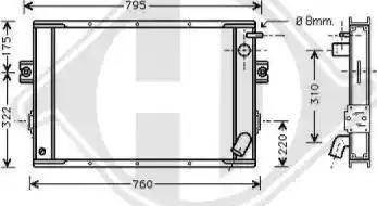 Diederichs 8213100 - Radiators, Motora dzesēšanas sistēma ps1.lv