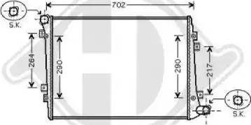 Diederichs 8224704 - Radiators, Motora dzesēšanas sistēma ps1.lv