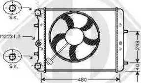 Diederichs 8220505 - Radiators, Motora dzesēšanas sistēma ps1.lv