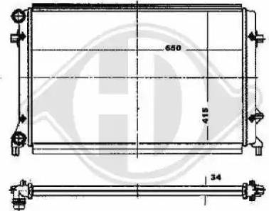 Diederichs 8221404 - Radiators, Motora dzesēšanas sistēma ps1.lv