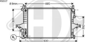 Diederichs 8766003 - Radiators, Motora dzesēšanas sistēma ps1.lv