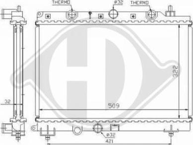 Diederichs 8703003 - Radiators, Motora dzesēšanas sistēma ps1.lv