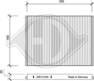 Diederichs DCI0096 - Filtrs, Salona telpas gaiss ps1.lv