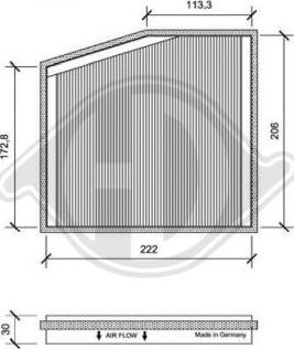 Diederichs DCI0091-1 - Filtrs, Salona telpas gaiss ps1.lv