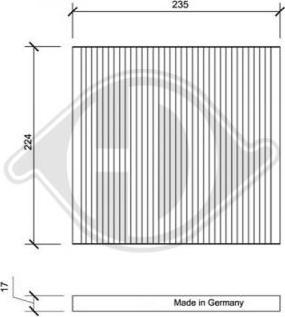 Diederichs DCI0044 - Filtrs, Salona telpas gaiss ps1.lv