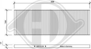 Diederichs DCI0046 - Filtrs, Salona telpas gaiss ps1.lv