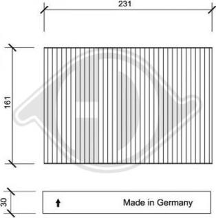 Diederichs DCI0043 - Filtrs, Salona telpas gaiss ps1.lv