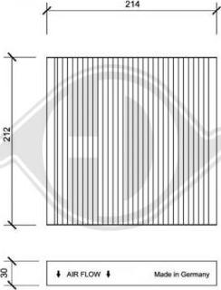 Diederichs DCI0050 - Filtrs, Salona telpas gaiss ps1.lv