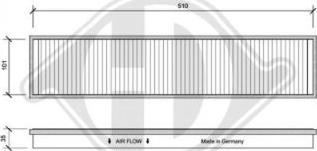 Diederichs DCI0058 - Filtrs, Salona telpas gaiss ps1.lv