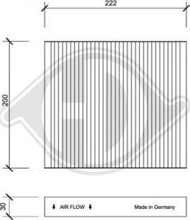 Diederichs DCI0057 - Filtrs, Salona telpas gaiss ps1.lv