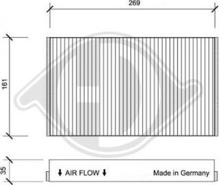 Diederichs DCI0065 - Filtrs, Salona telpas gaiss ps1.lv