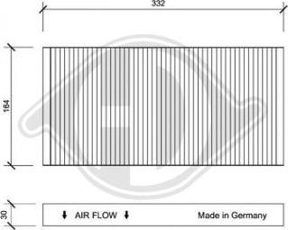 Diederichs DCI0068 - Filtrs, Salona telpas gaiss ps1.lv