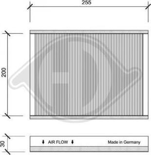 Diederichs DCI0062 - Filtrs, Salona telpas gaiss ps1.lv