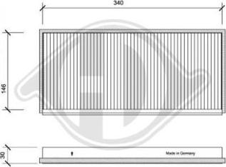 Diederichs DCI0006 - Filtrs, Salona telpas gaiss ps1.lv