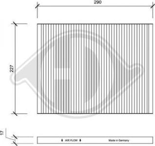 Diederichs DCI0003 - Filtrs, Salona telpas gaiss ps1.lv