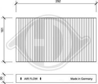 Diederichs DCI0015 - Filtrs, Salona telpas gaiss ps1.lv