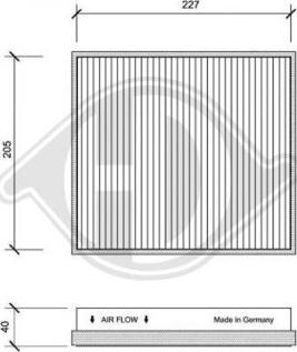 Diederichs DCI0083 - Filtrs, Salona telpas gaiss ps1.lv