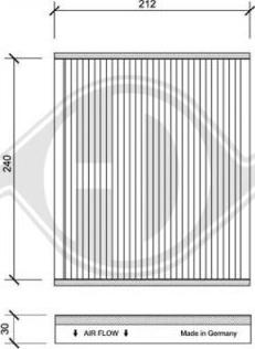 Diederichs DCI0087 - Filtrs, Salona telpas gaiss ps1.lv