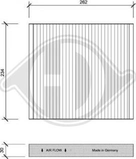 Diederichs DCI0033 - Filtrs, Salona telpas gaiss ps1.lv