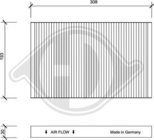 Diederichs DCI0029 - Filtrs, Salona telpas gaiss ps1.lv