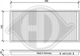 Diederichs DCI0025 - Filtrs, Salona telpas gaiss ps1.lv