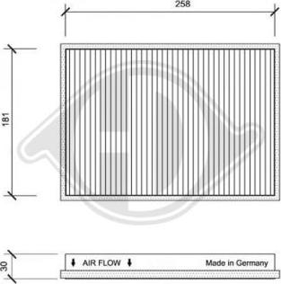 Diederichs DCI0021 - Filtrs, Salona telpas gaiss ps1.lv