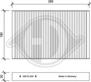 Diederichs DCI0195 - Filtrs, Salona telpas gaiss ps1.lv