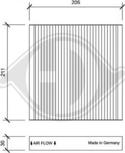 Diederichs DCI0198 - Filtrs, Salona telpas gaiss ps1.lv