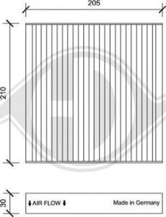 Diederichs DCI0197 - Filtrs, Salona telpas gaiss ps1.lv