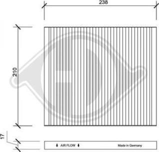 Diederichs DCI0141 - Filtrs, Salona telpas gaiss ps1.lv